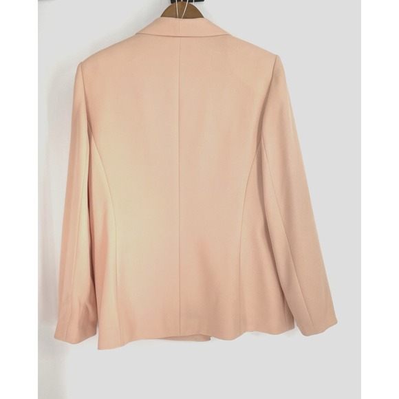 Le Suit Pantsuit Women's Two-Piece Set Blazer(14) & Pants(12) Peach Lined - Picture 7 of 16